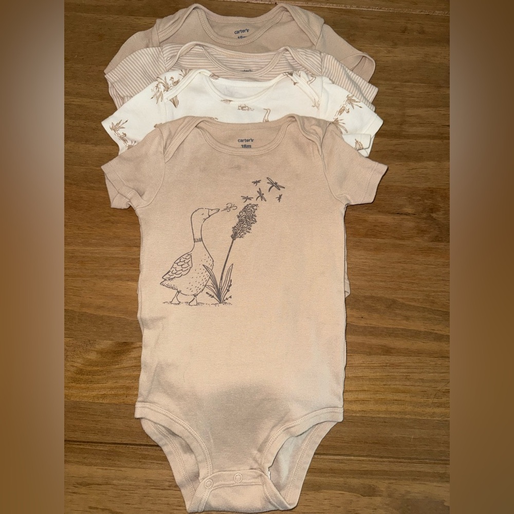 Carter's Bodysuit Sets - Cream and Tan